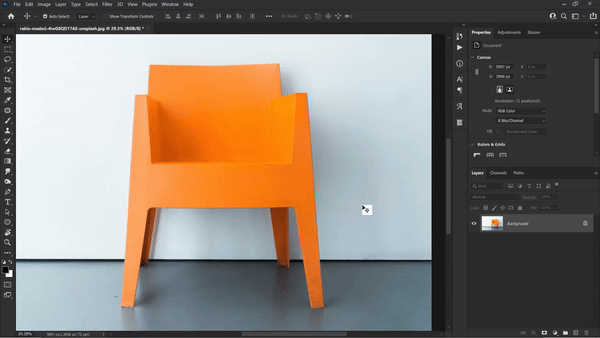 removing background with background eraser tool