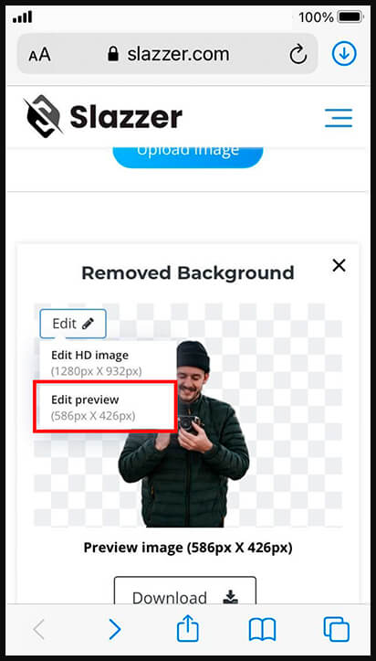 Option to Edit the image