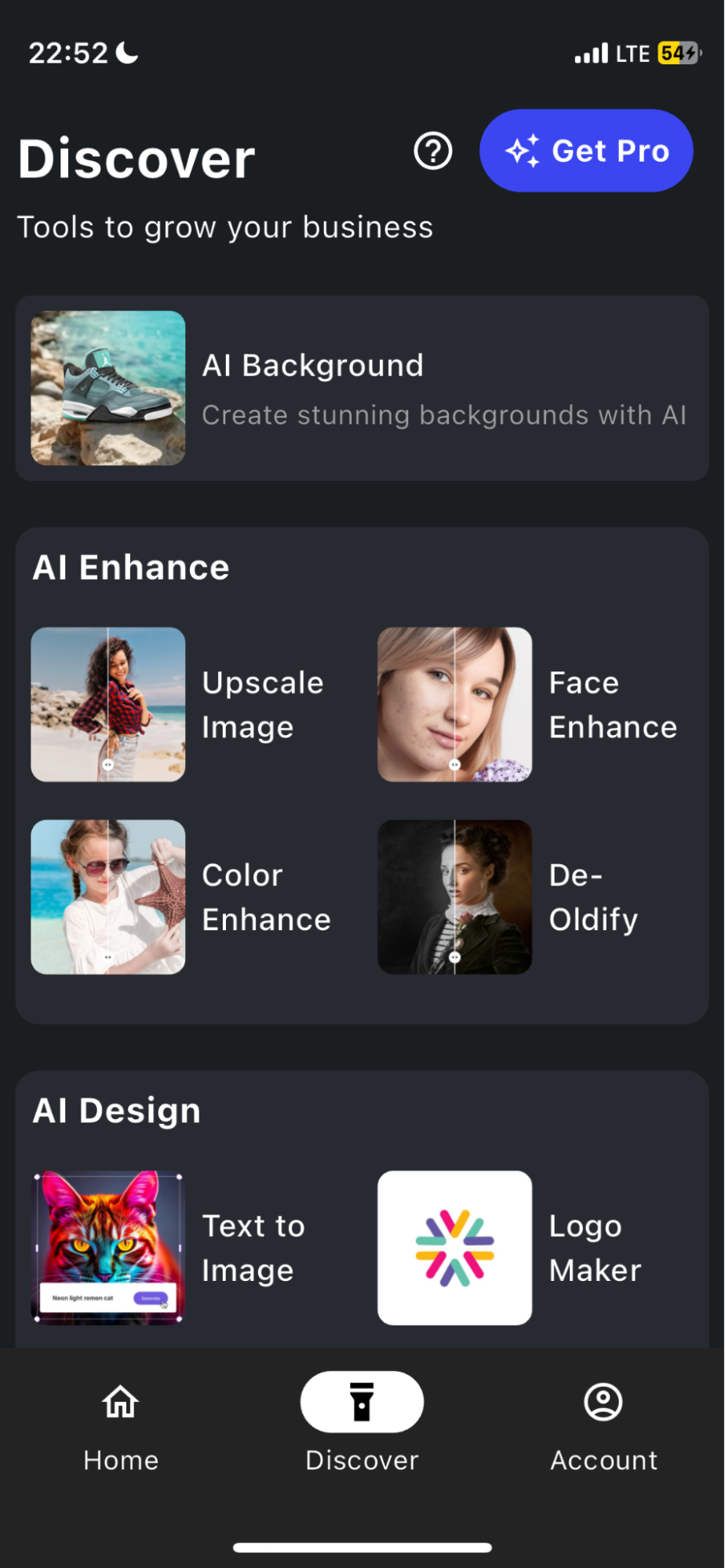 slazzer mobile app dashboard